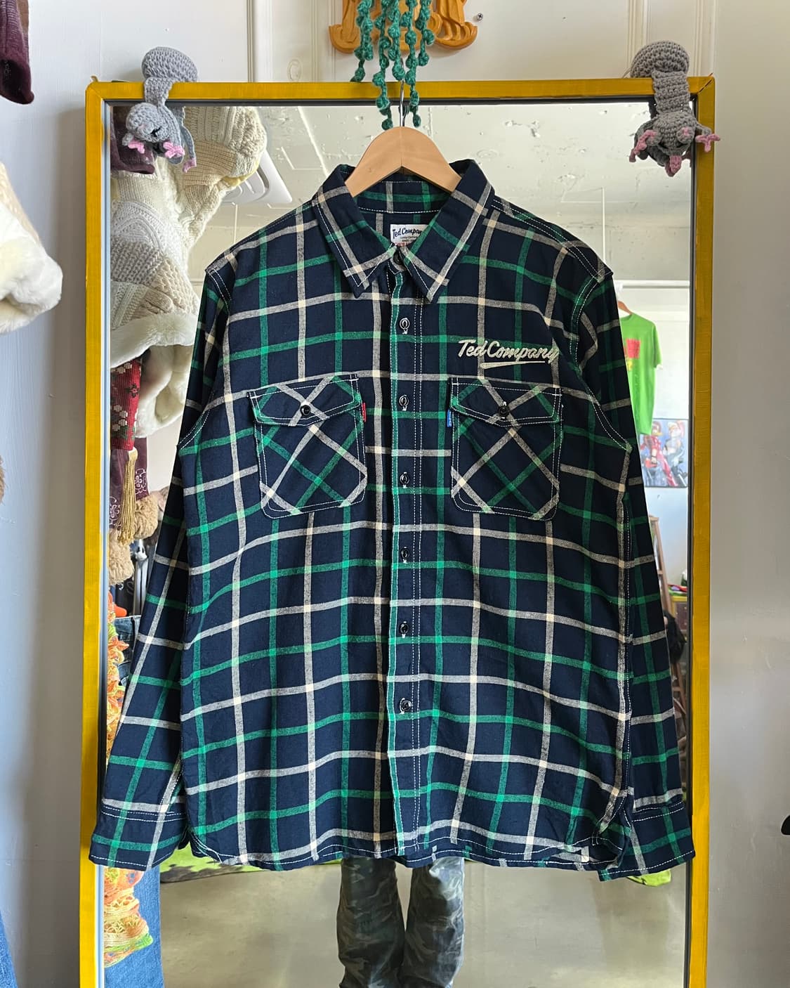 Ted Company Icon Embroidery Check Short 상품이미지3