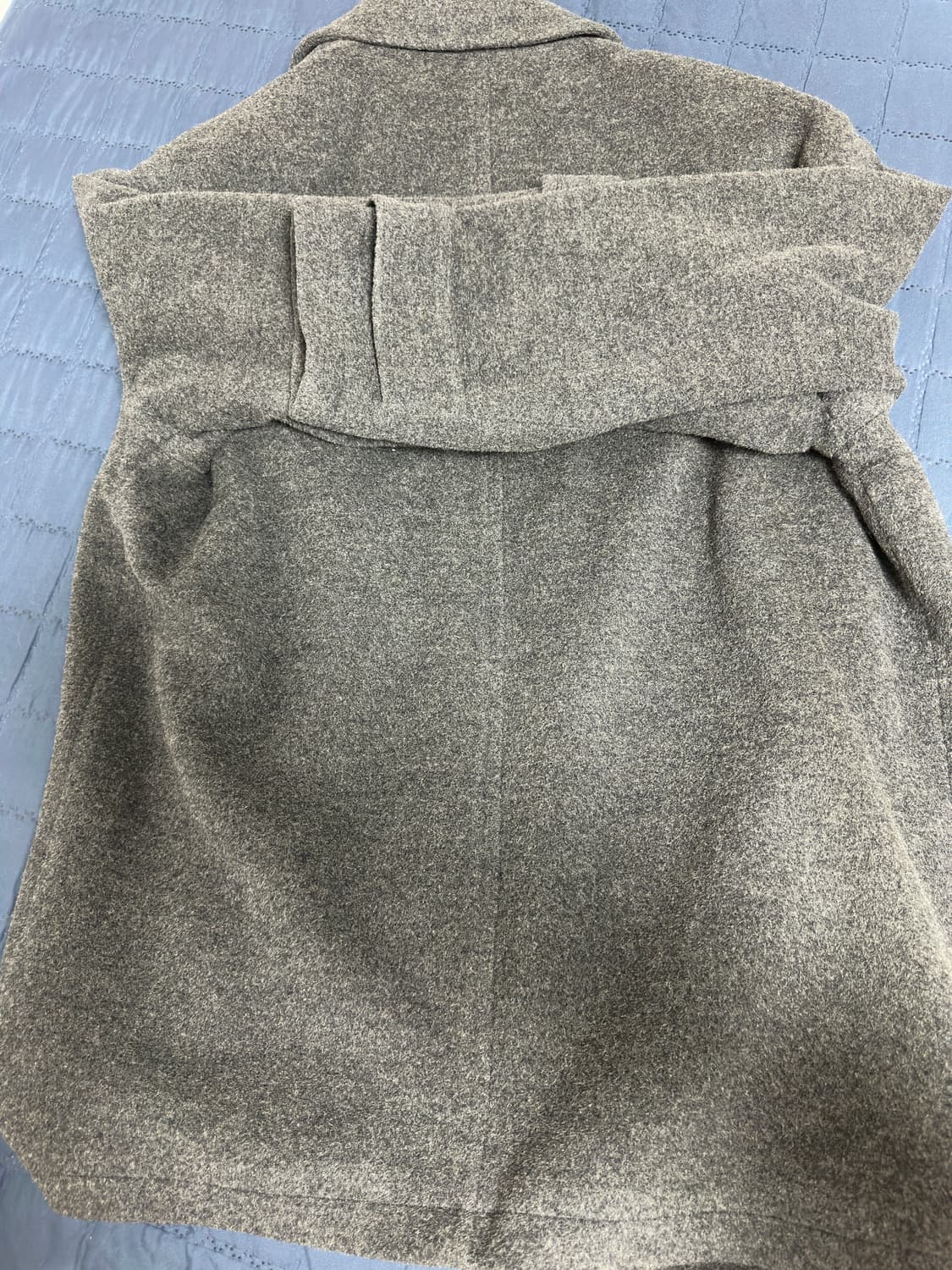 입생로랑(YSL) 빈티지 울 하프 코트 자켓 그레이 상품이미지2