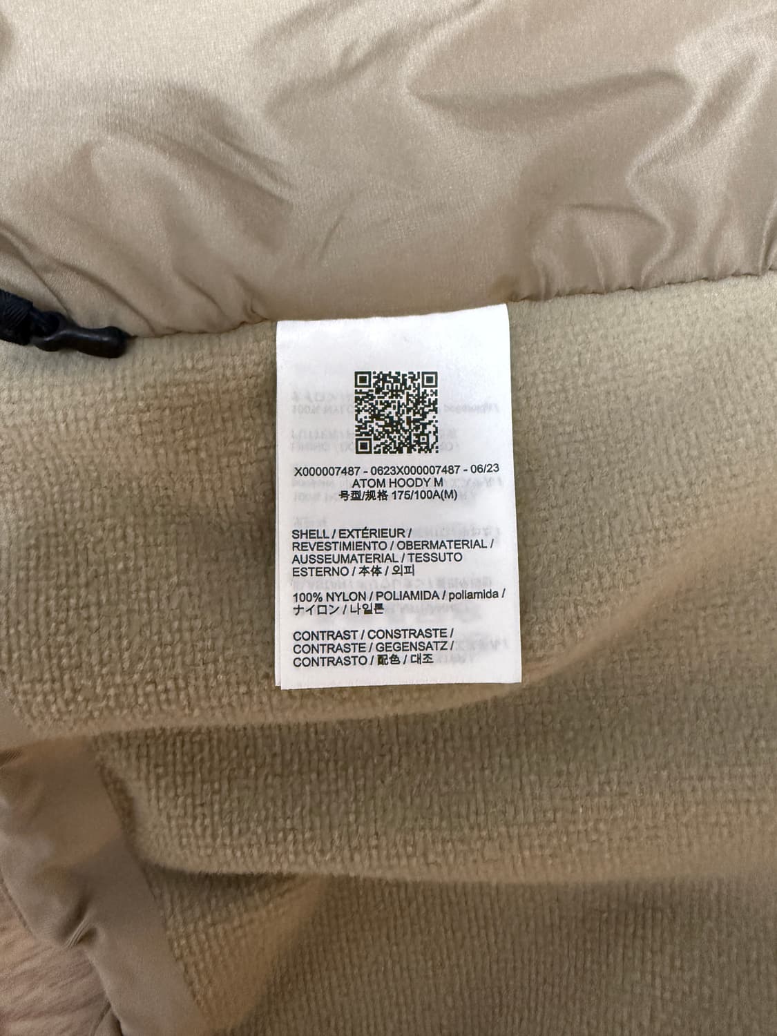 아크테릭스 아톰 후디 베이지 M 상품이미지7