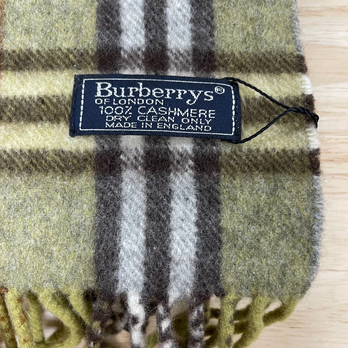 버버리 정품 캐시미어 머플러 그린 상품이미지3