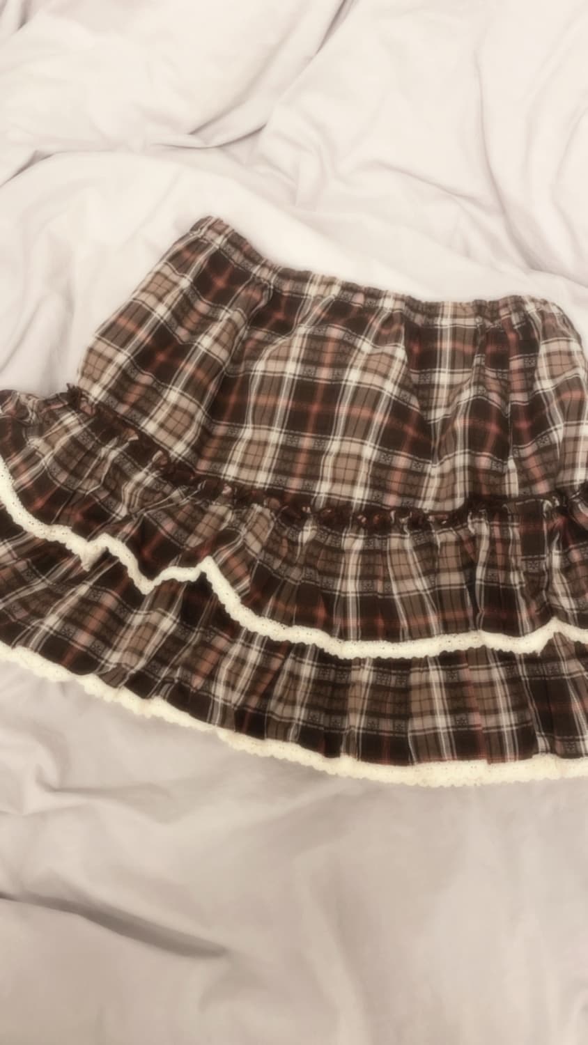 러블리 초코깔 레이스 캉캉스커트 상품이미지1