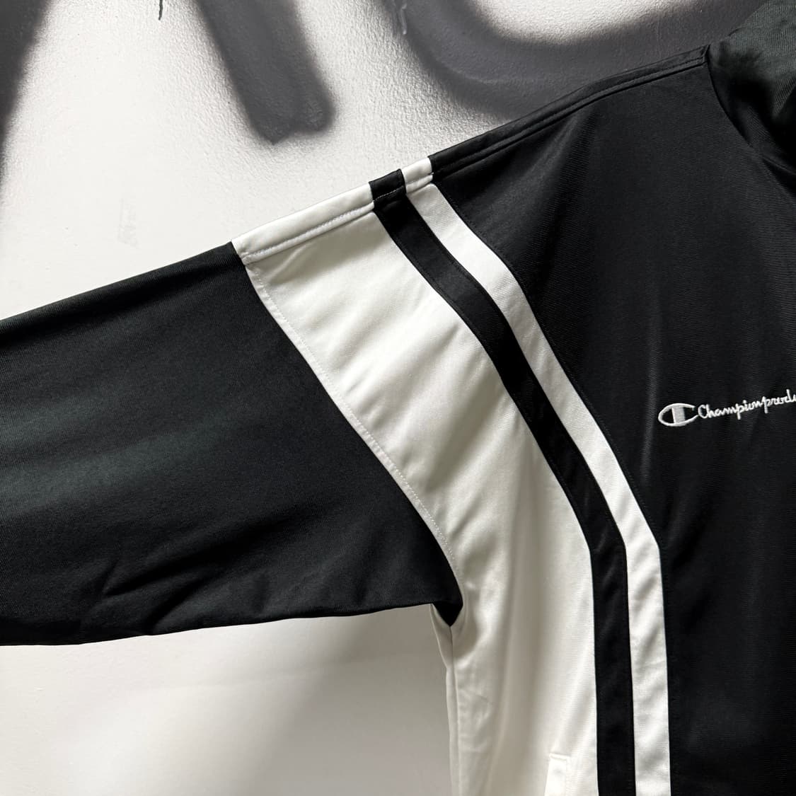 90-00s 챔피온 빅사이즈 올드스쿨 범고래 배색 집업 져지 자켓 상품이미지5