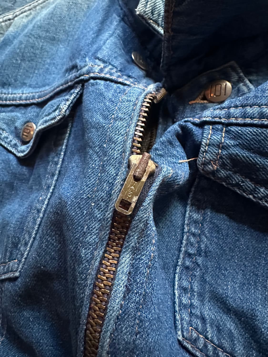 60s 70s USA 빈티지 몽고메리 워드 101 데님 트러커 자켓 상품이미지5