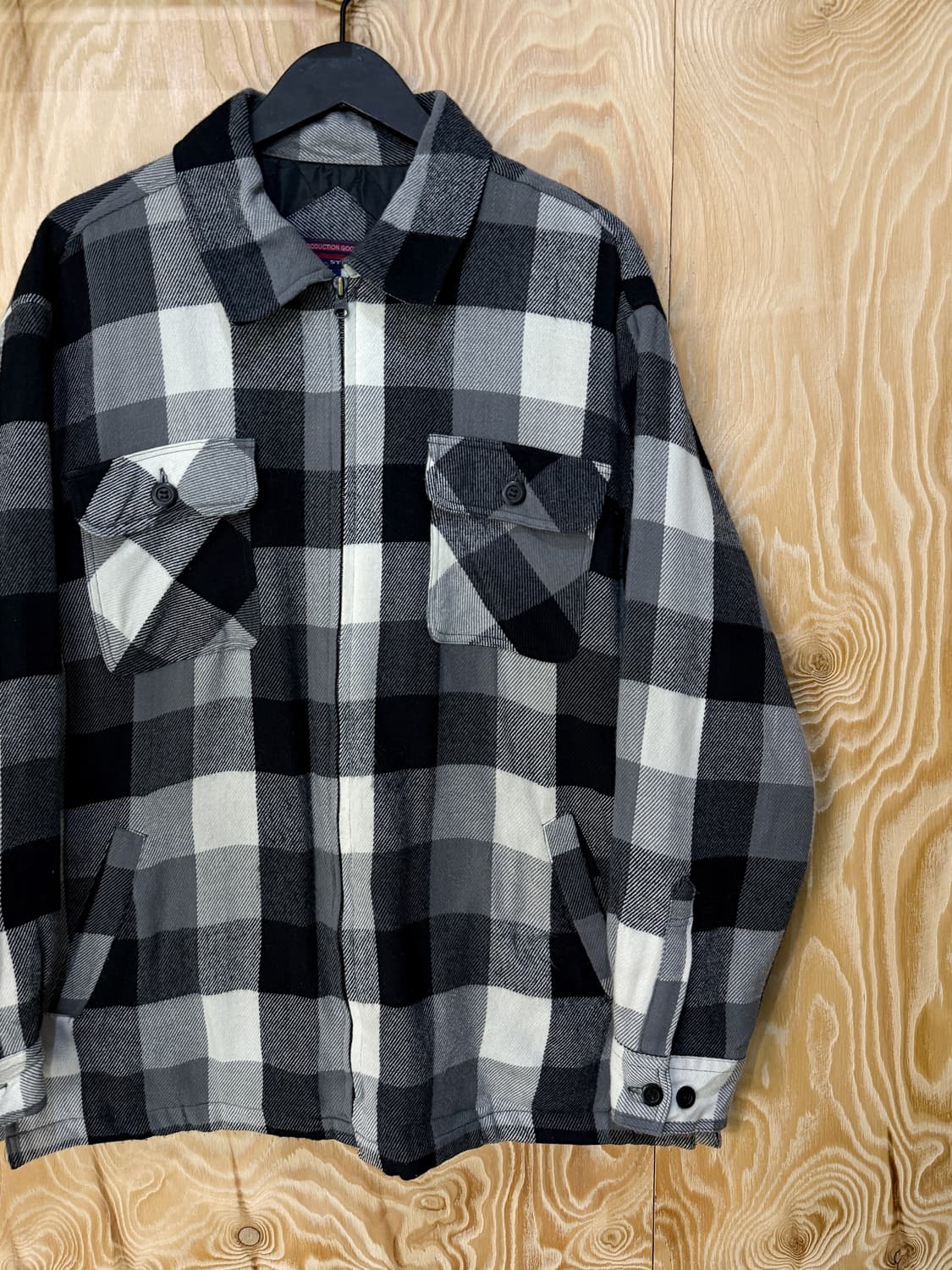 스텝투 투포켓 플란넬 체크 집업 셔츠 상품이미지3