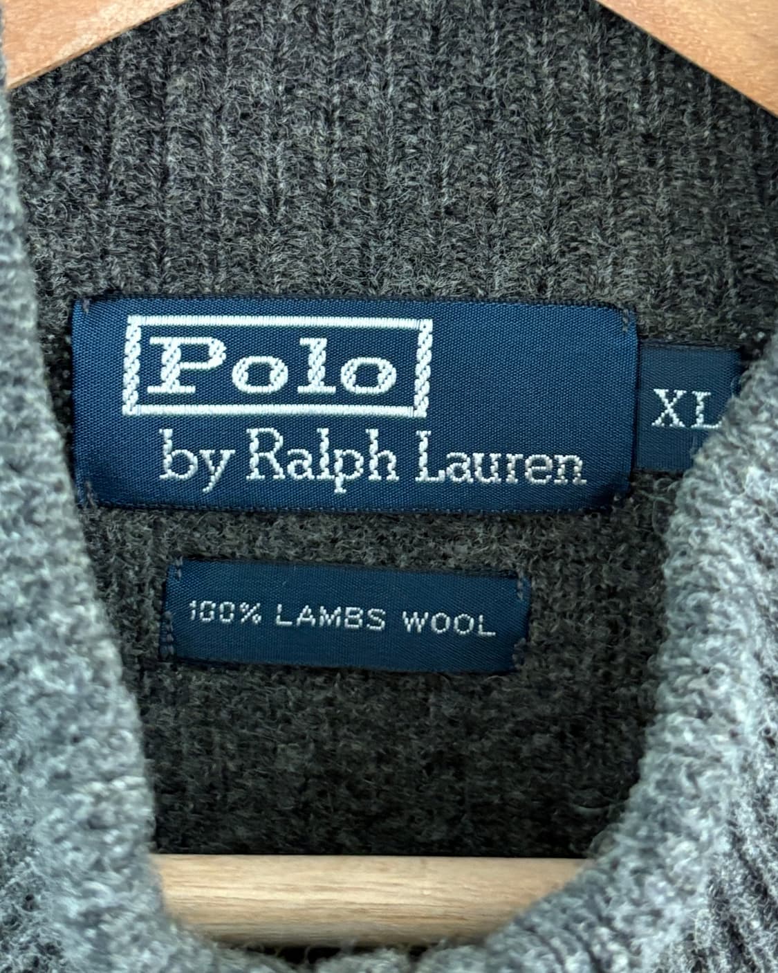 Polo 폴로 랄프로렌 엘보우패치 차콜컬러 니트집업  상품이미지6