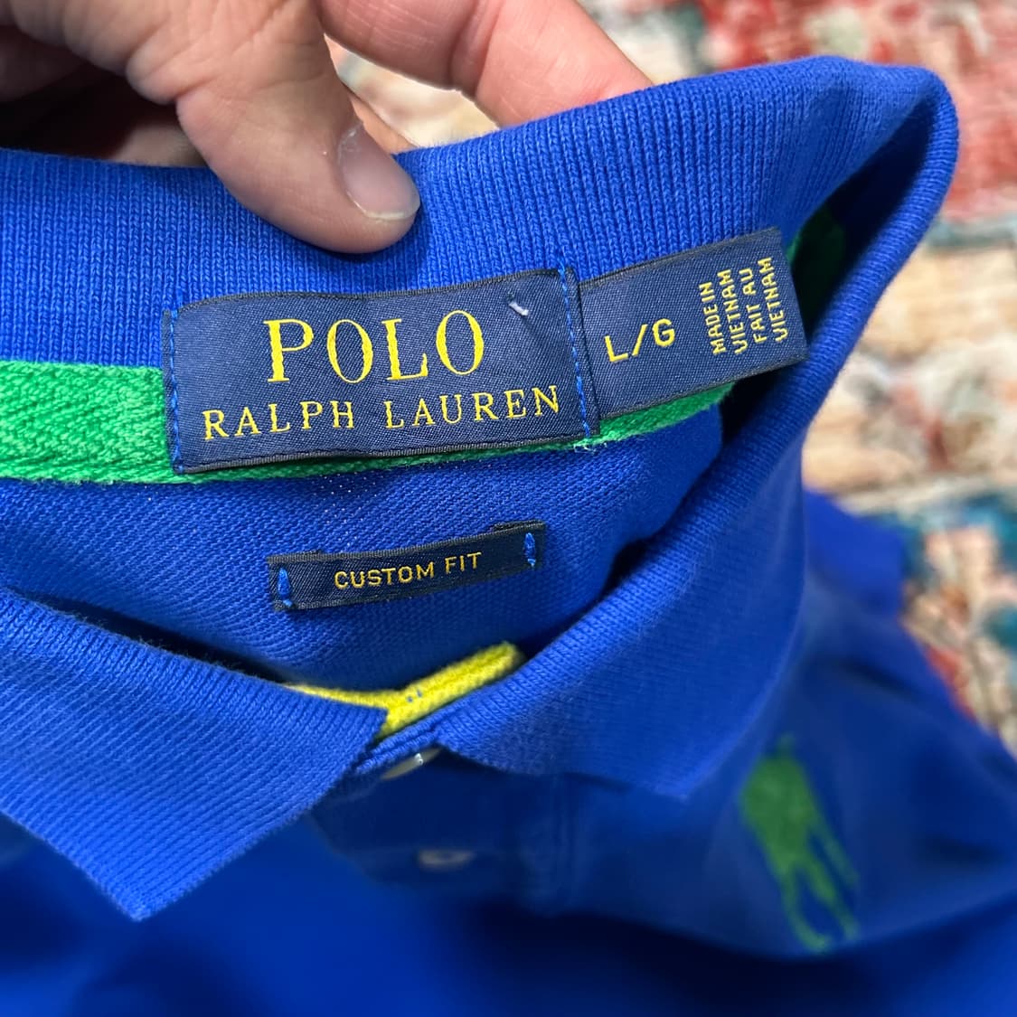 [L] 폴로 랄프로렌 블루 빅포니 카라 반팔 상품이미지3