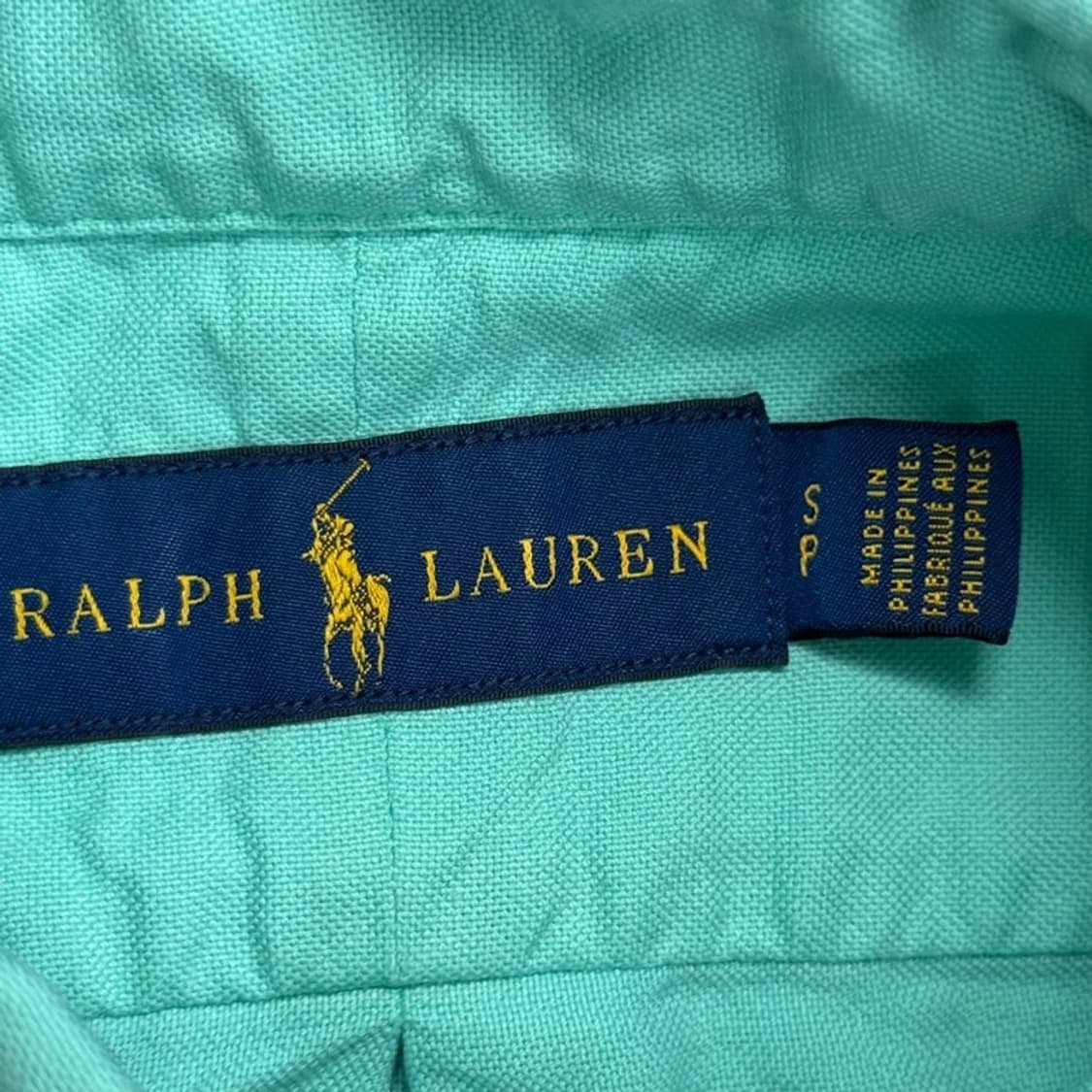 새상품 RALPH LAUREN 민트 그린 옥스포드 셔츠 S 상품이미지5