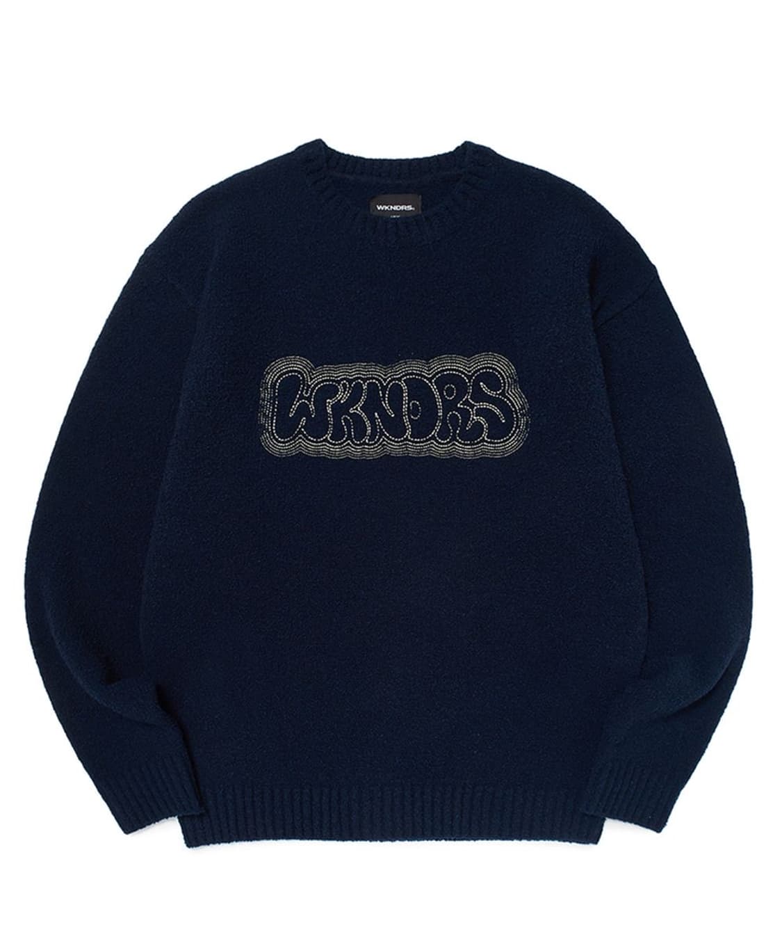위캔더스 LOGO WOOL KNIT SWEATER (NAVY) 상품이미지1