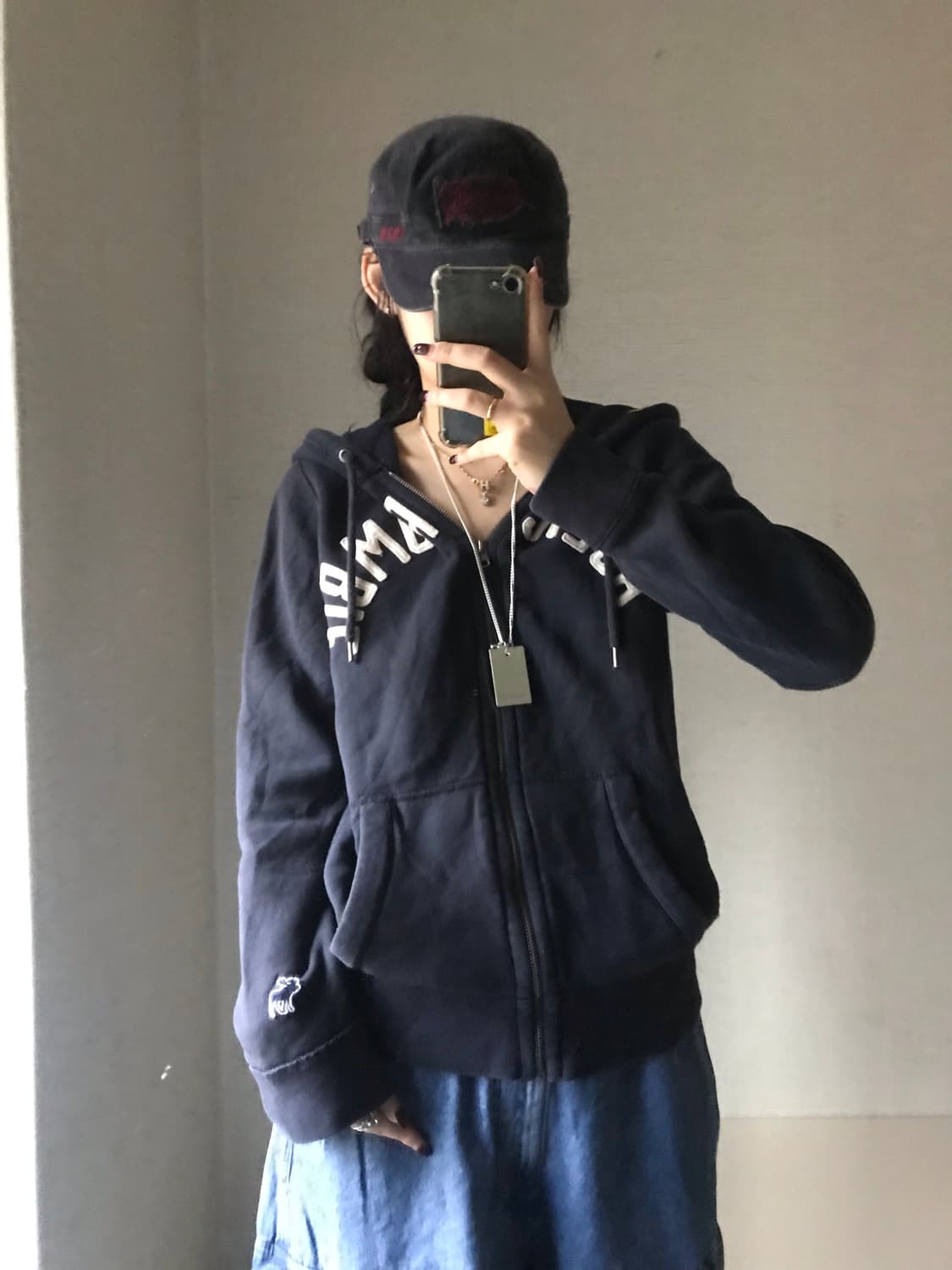 아베크롬비 딥네이비 후드집업 상품이미지5