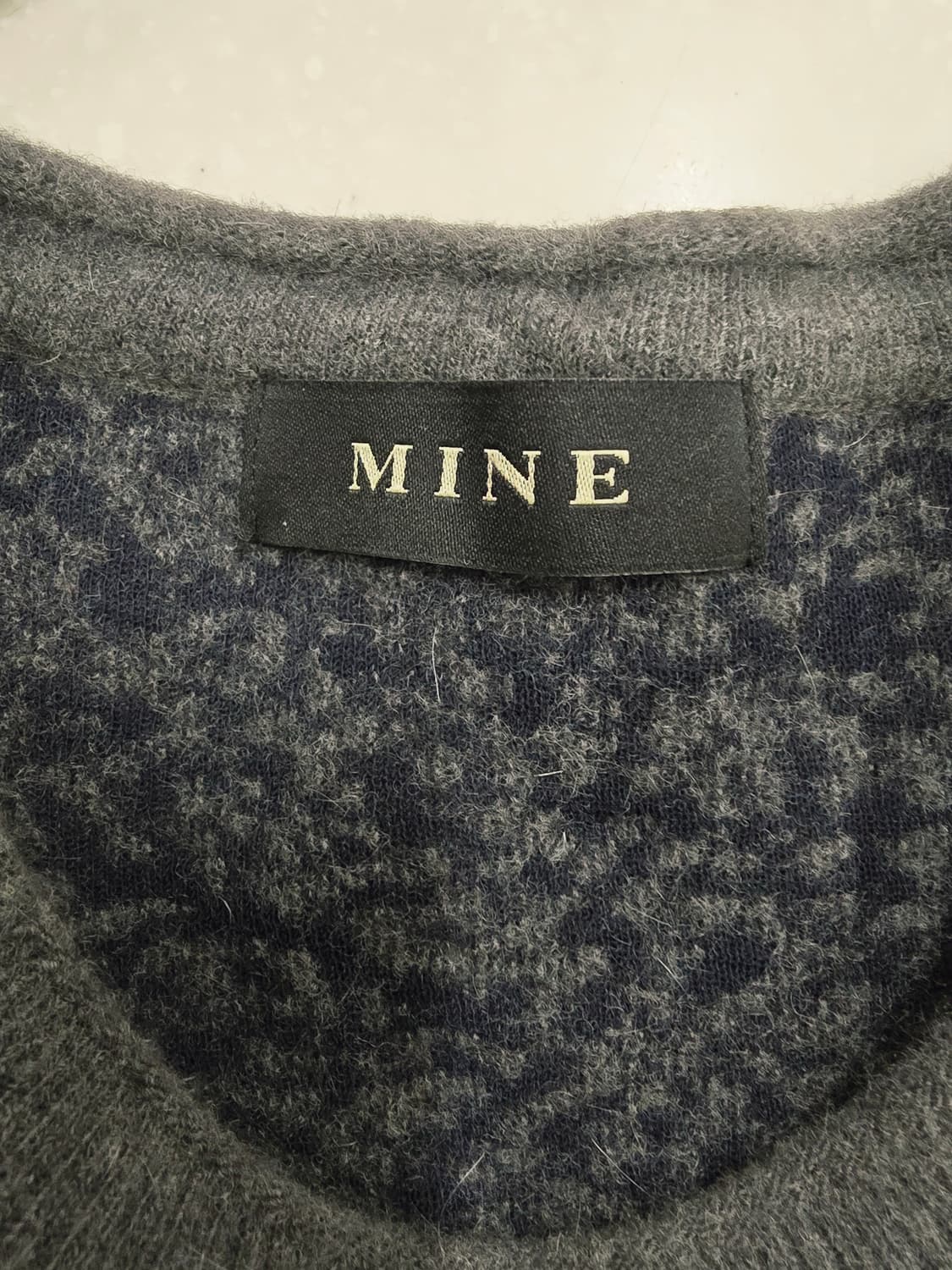 MINE 회색 소매플레어 니트 양모앙고라혼방 상품이미지7