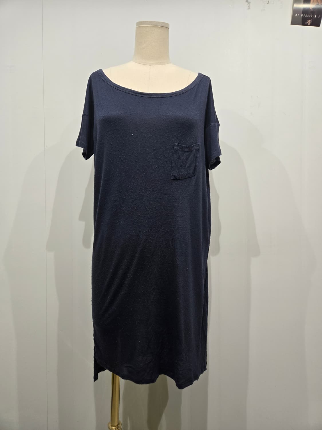 알렉산더 왕 네이비 포켓 반팔 롱 원피스 상품이미지1