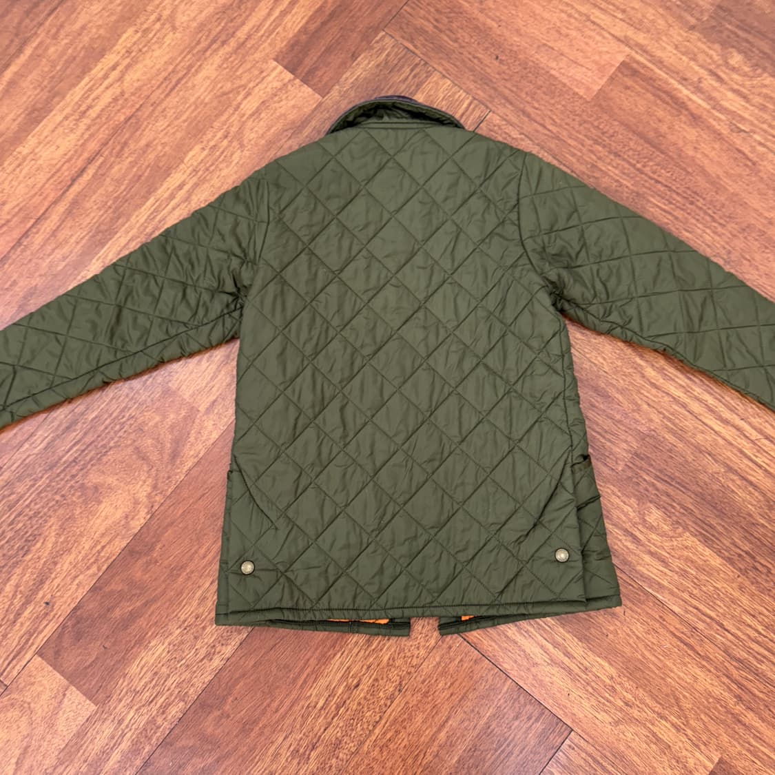 보이즈 M 바버 리데스데일 올리브 퀼팅 자켓  상품이미지2