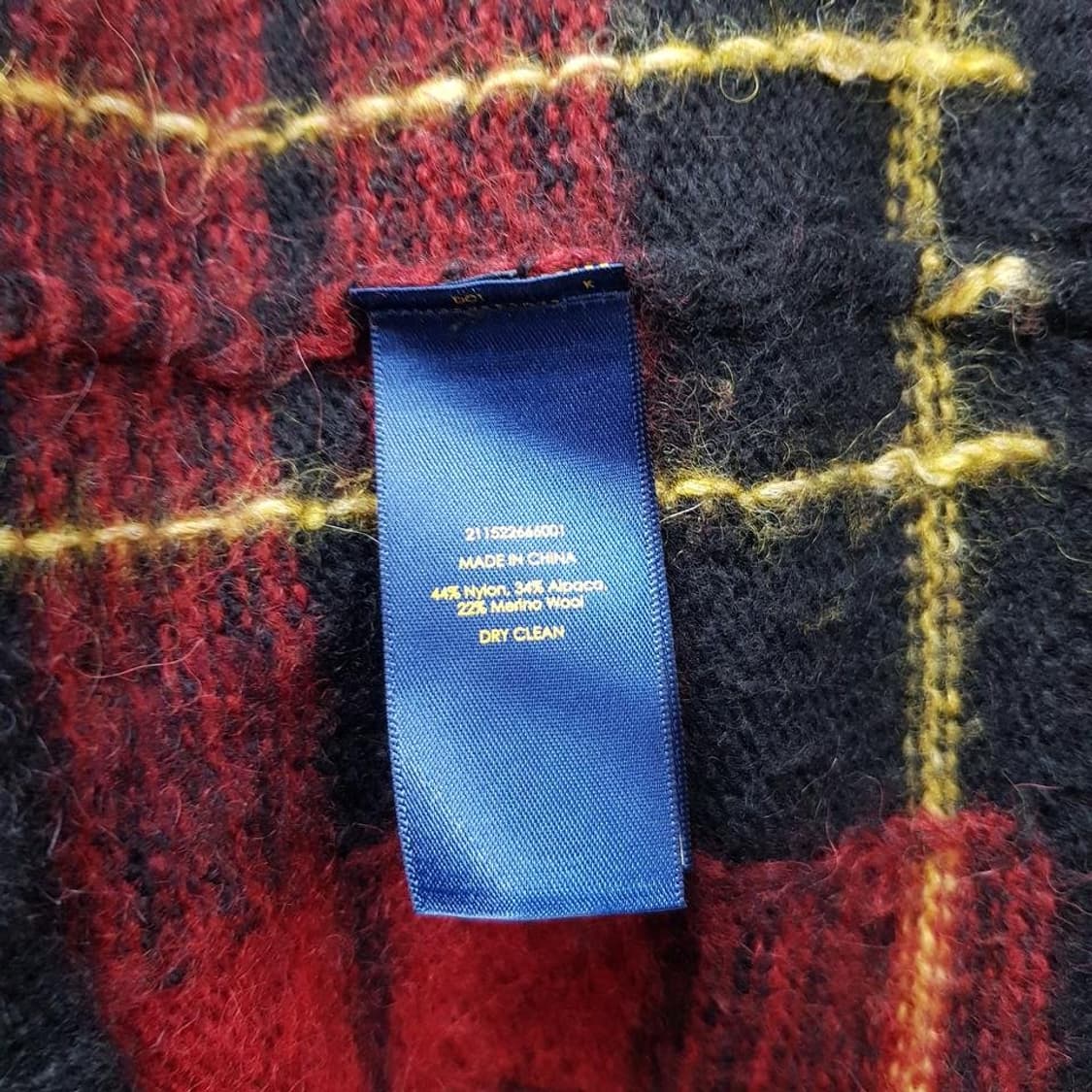 폴로 랄프로렌  체크 울 니트 가디건 S사이즈 상품이미지4