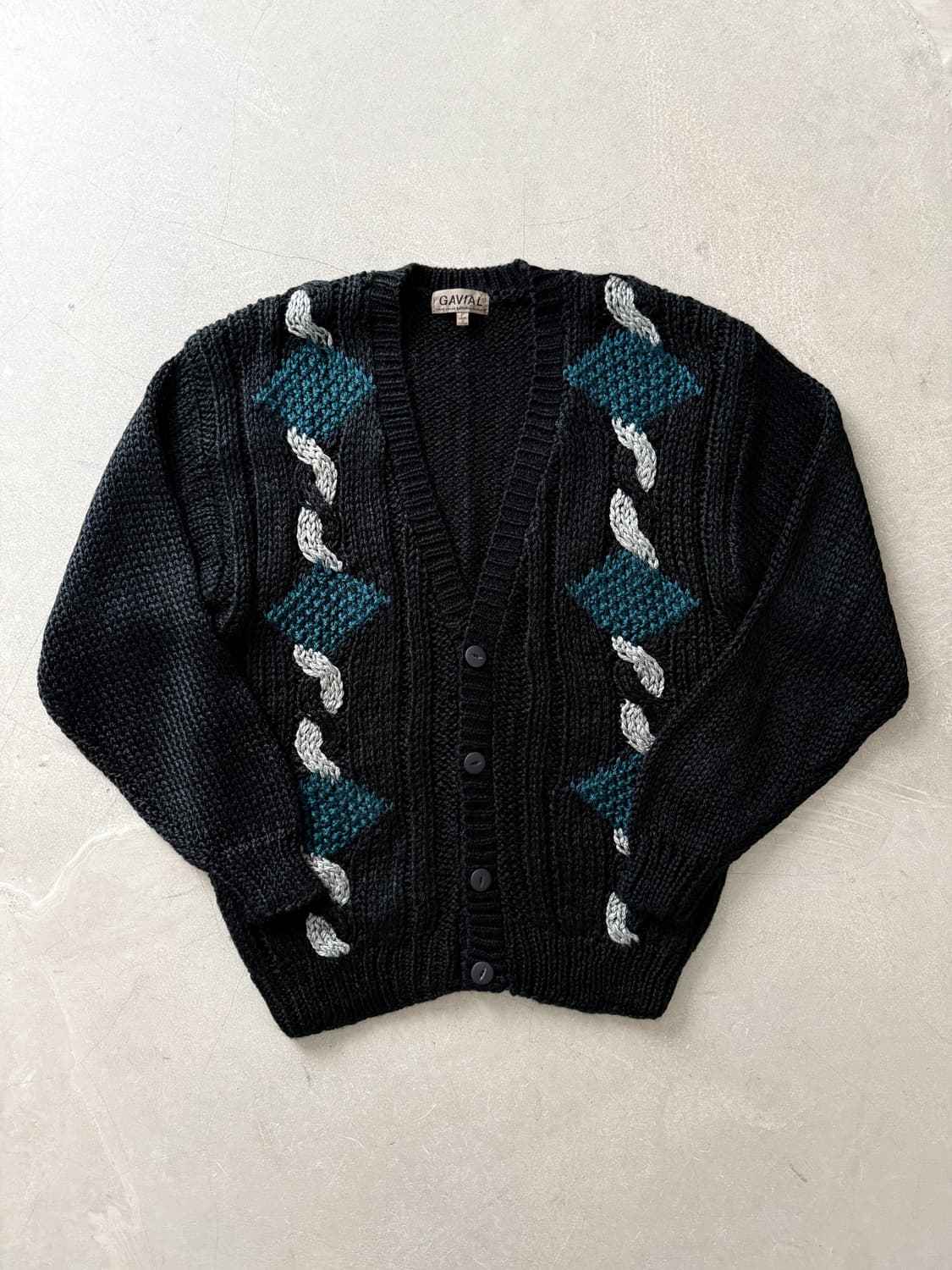 Gavial Acrylic Pattern Sweater Cardigan 상품이미지3