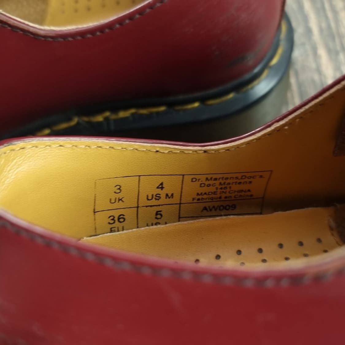 [닥터마틴] 1461 3홀 워커 더비 슈즈 체리레드 M19380 상품이미지9