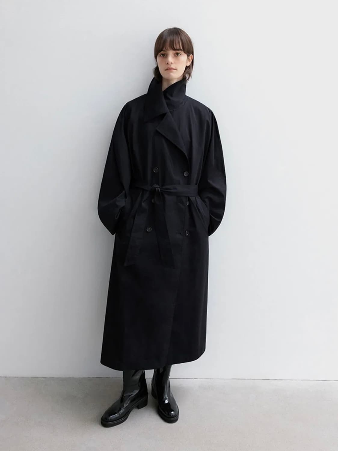 엘에프엠 Fluld Cotton Trench Coat (Black) 상품이미지1