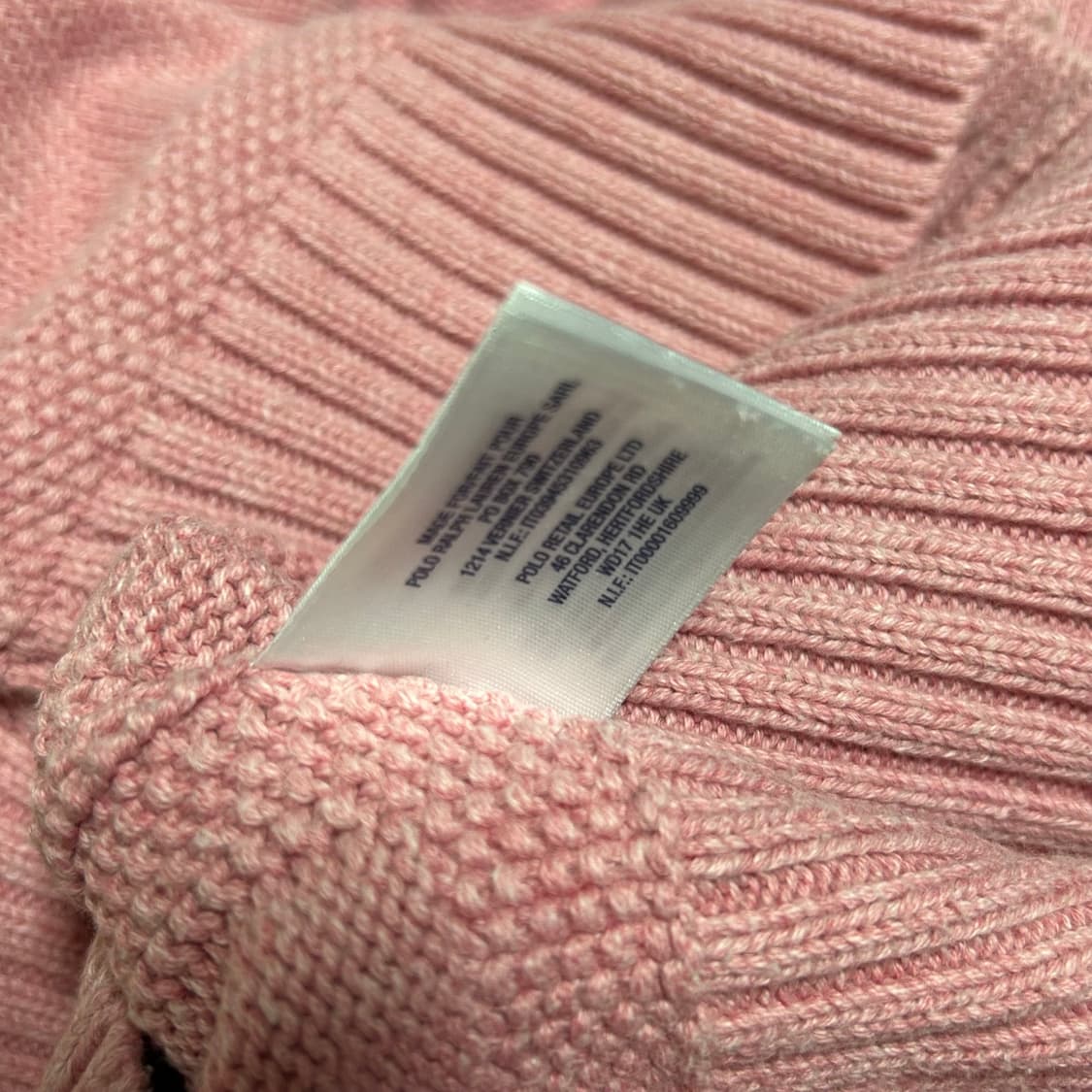 폴로 랄프로렌 브이넥 니트 가디건 핑크 걸즈 XL  상품이미지8