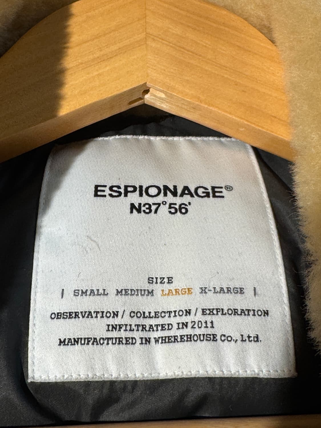 에스피오나지 아크론 덕다운 자켓 패딩 L 상품이미지5