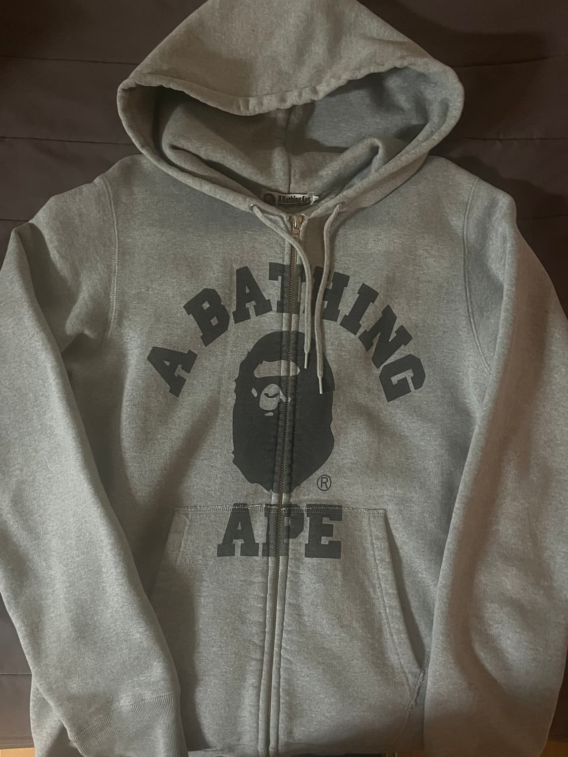 베이프 컬리지 빅로고 후드집업 상품이미지1