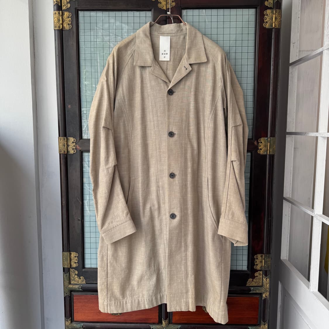 The viridi anne 코튼 숍 코트 상품이미지5