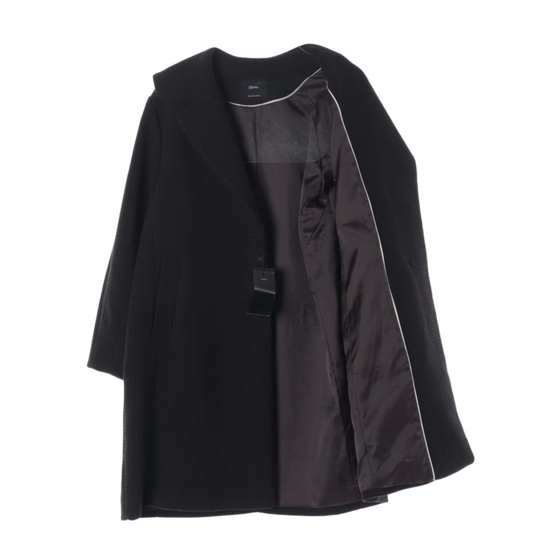 ROEM 모직 빅카라 싱글 하프 코트 상품이미지2