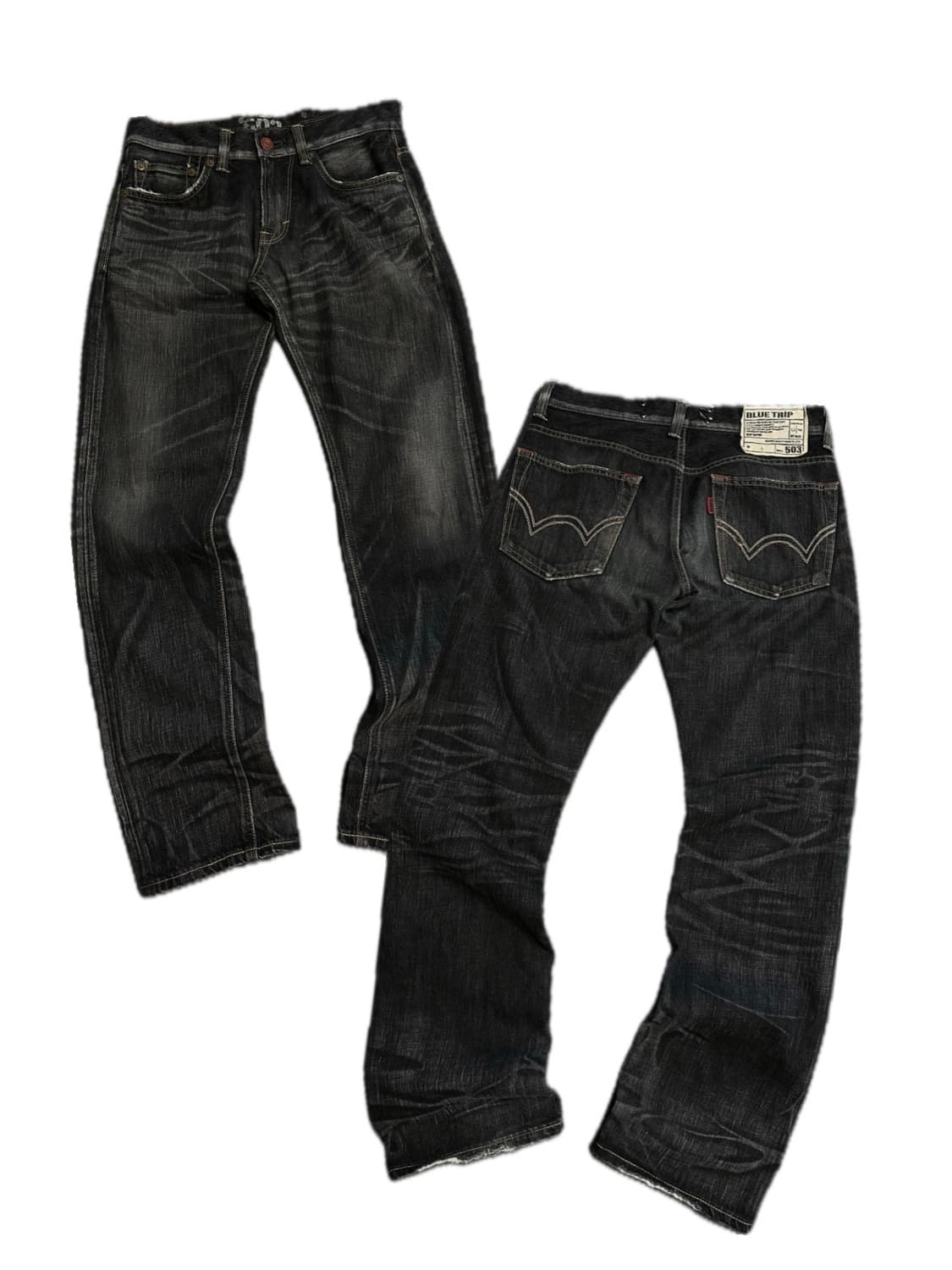 에드윈 BT503 흑청 워싱 데님팬츠 상품이미지1