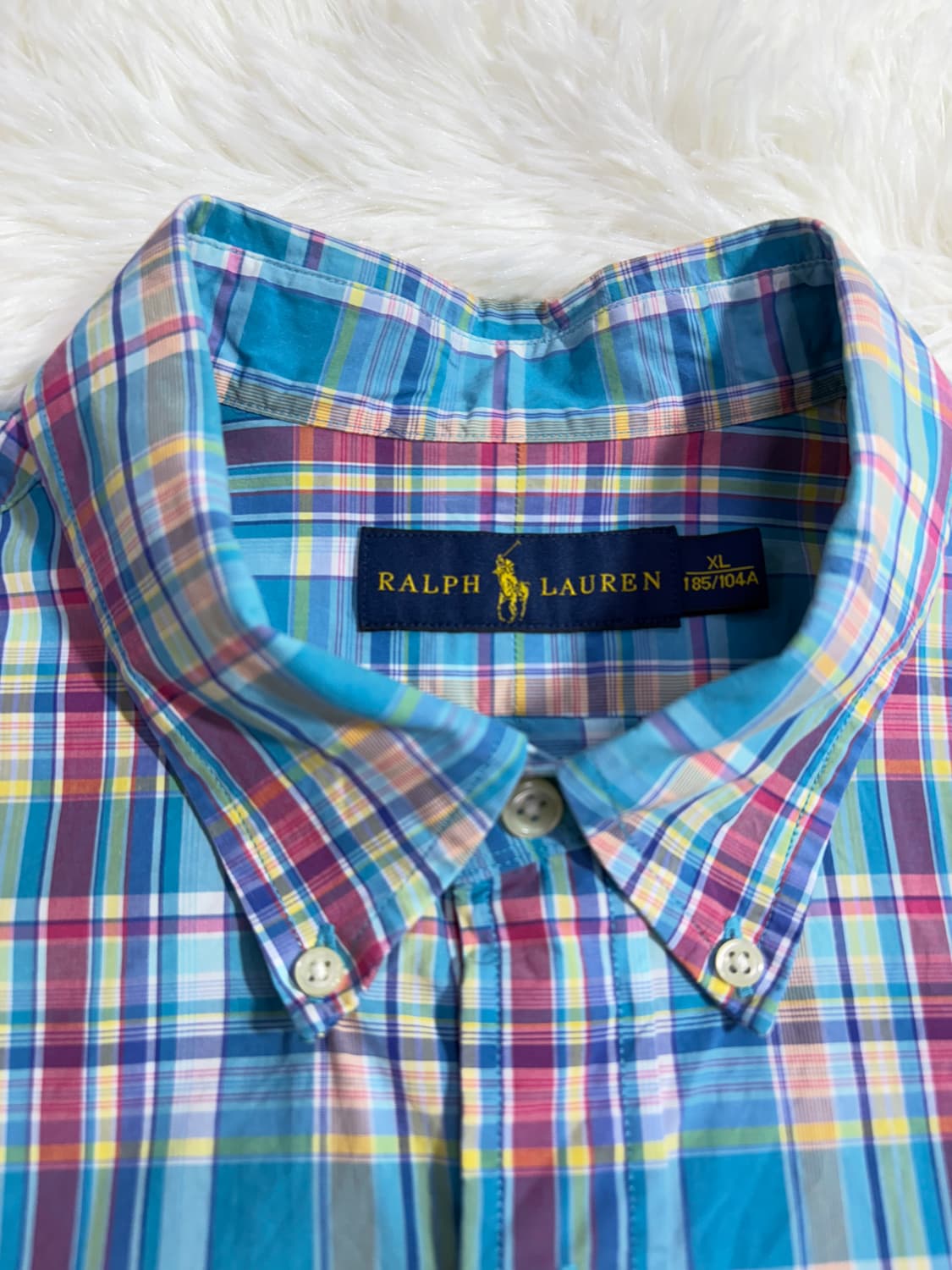 폴로 랄프로렌 옐로우포니 멀티체크 셔츠 상품이미지7