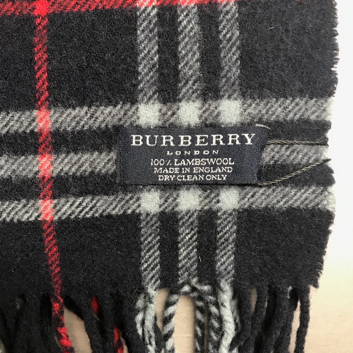 버버리 정품 램스울 머플러 네이비 상품이미지4