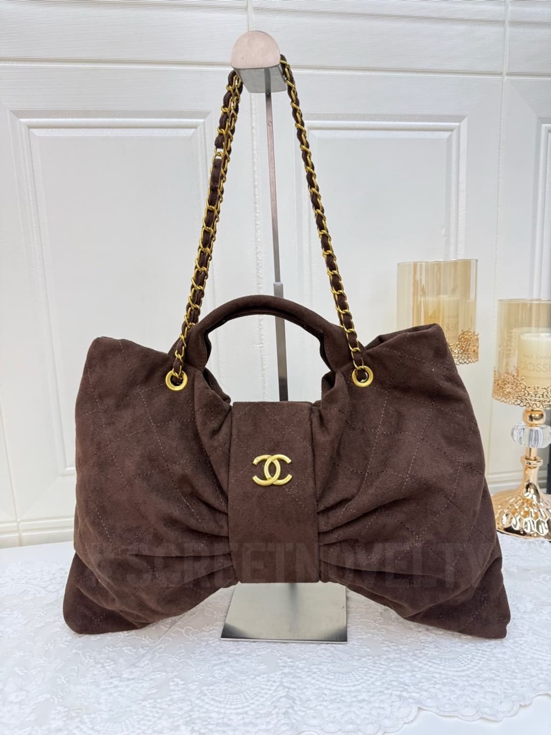 샤넬 리본 보우백 블랙 상품이미지4