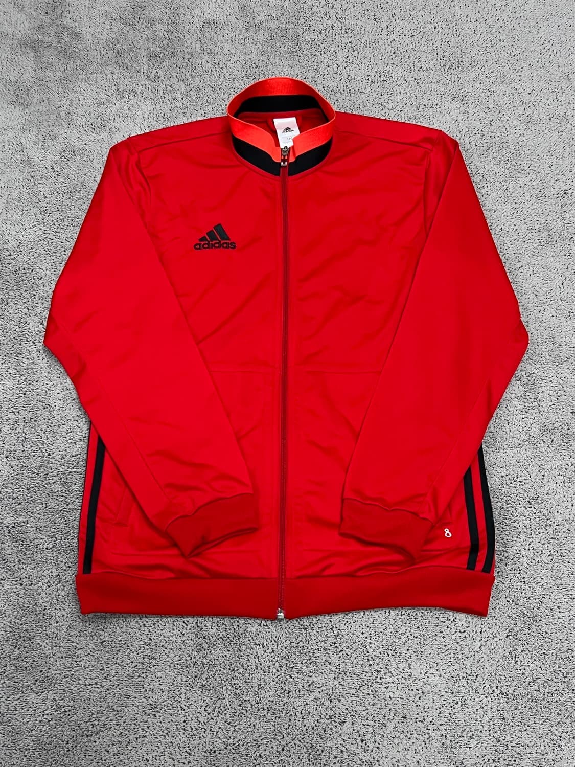 (110) 아디다스 레드 블랙 기모 져지 상품이미지1