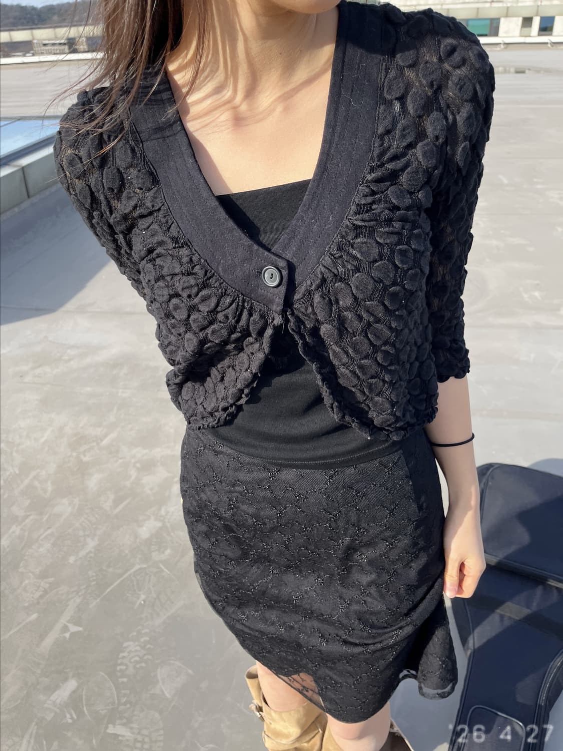 Patterned short cardigan 패턴 숏 가디건 상품이미지2