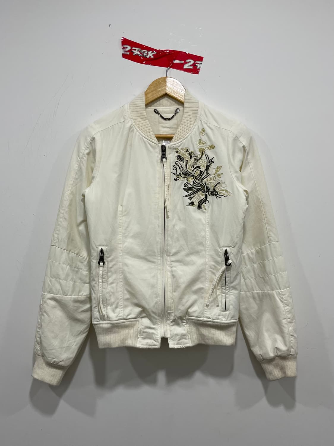 (빈티지)레어 Diesel 디젤 자수 슬림핏 봄버자켓 상품이미지5