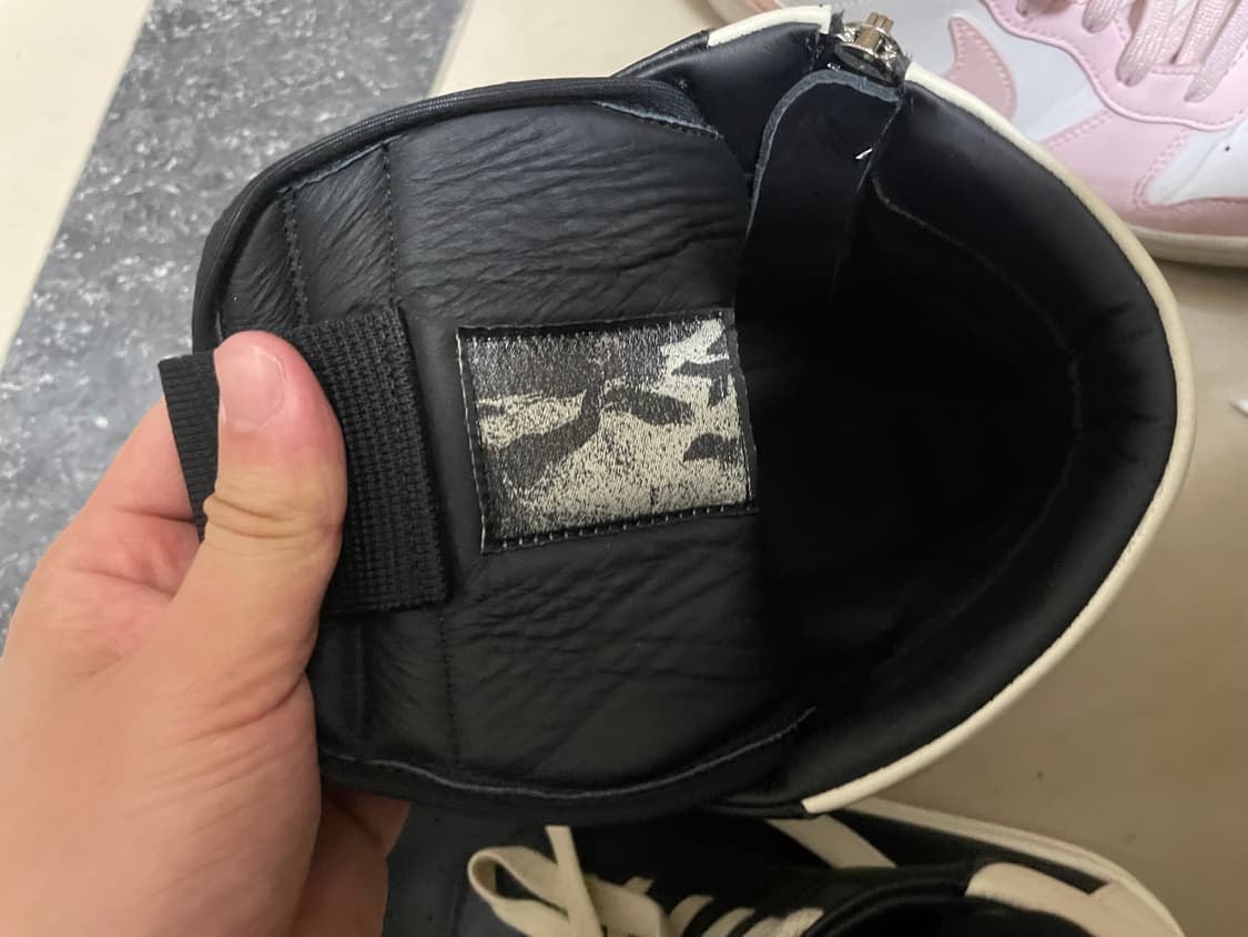 릭오웬스 지오바스켓 블랙 화이트 하이탑 스니커즈 42 상품이미지5