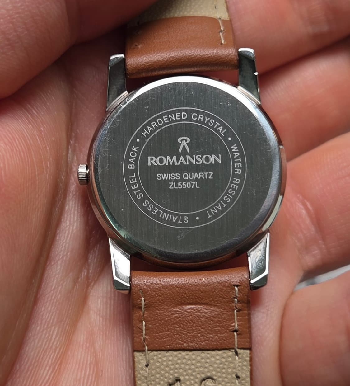 빈티지 로만손 아델 블랙로만 슬림쿼츠 드레스워치 여성용 상품이미지6