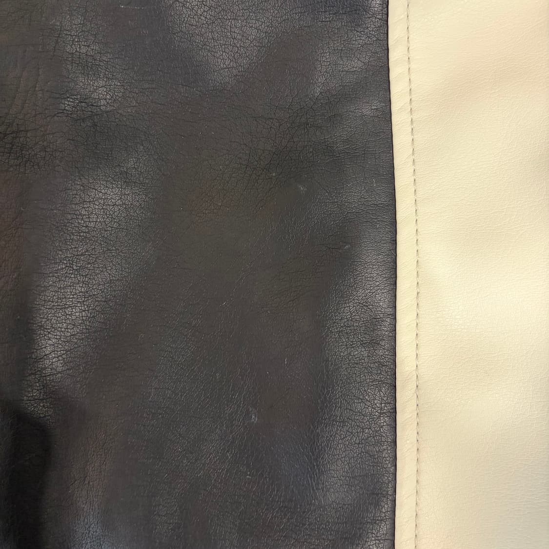 유즈 YUSE 슬림 레더 컬러 블락 바이커 자켓 S 상품이미지6