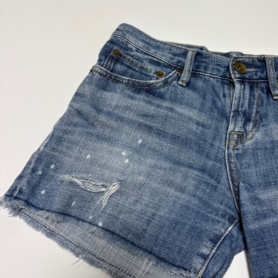 로리즈팜 데미지 컷오프 데님 숏팬츠 상품이미지3