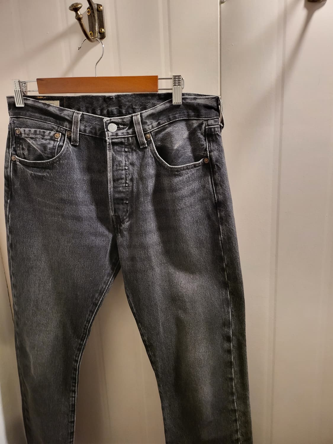 리바이스 501 프리미엄 흑청 데님 W31 L32 상품이미지2