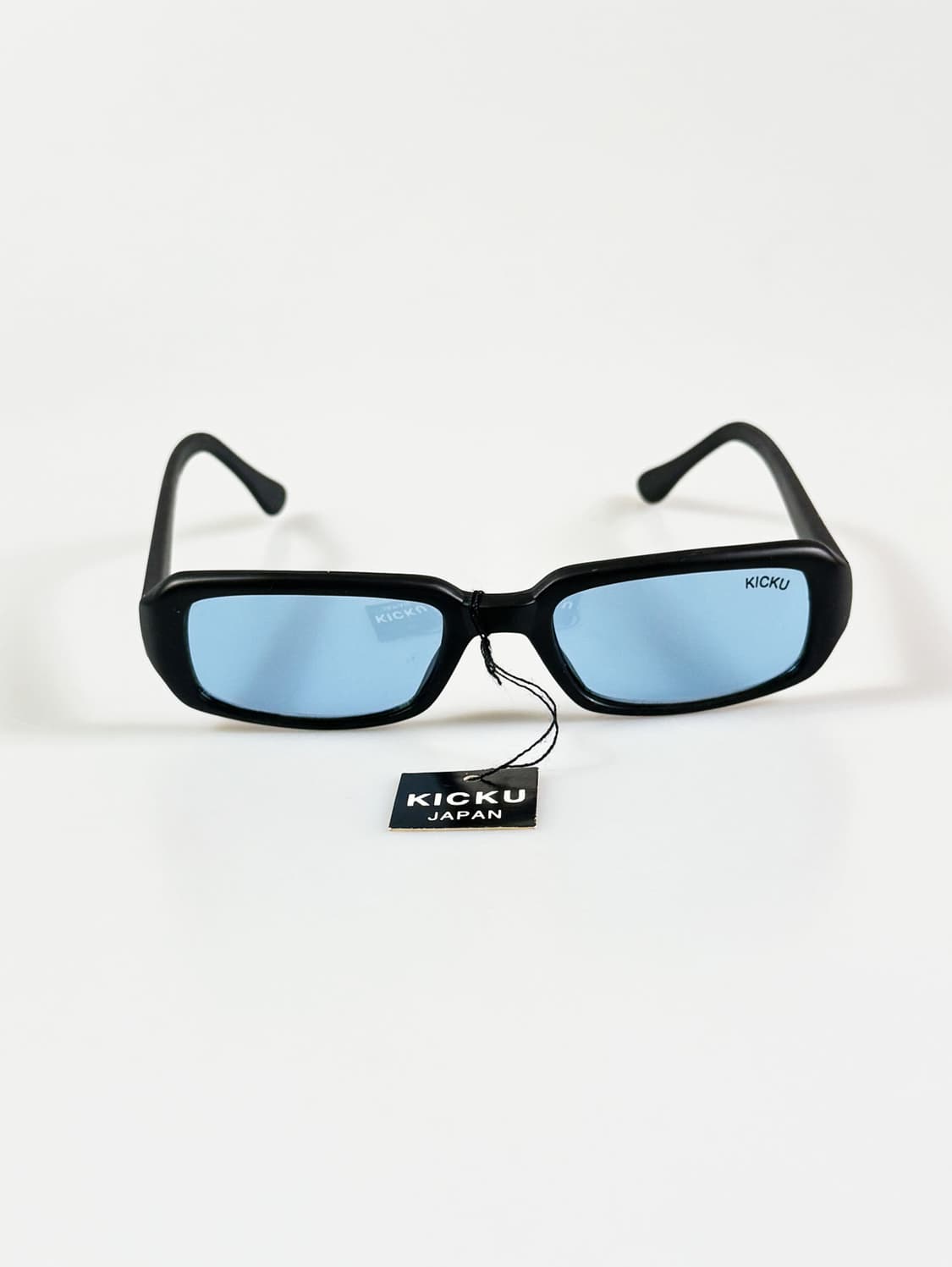 90s KICKU JAPAN 맷블랙 스퀘어 뿔테 틴트 빈티지 선글라스 상품이미지1