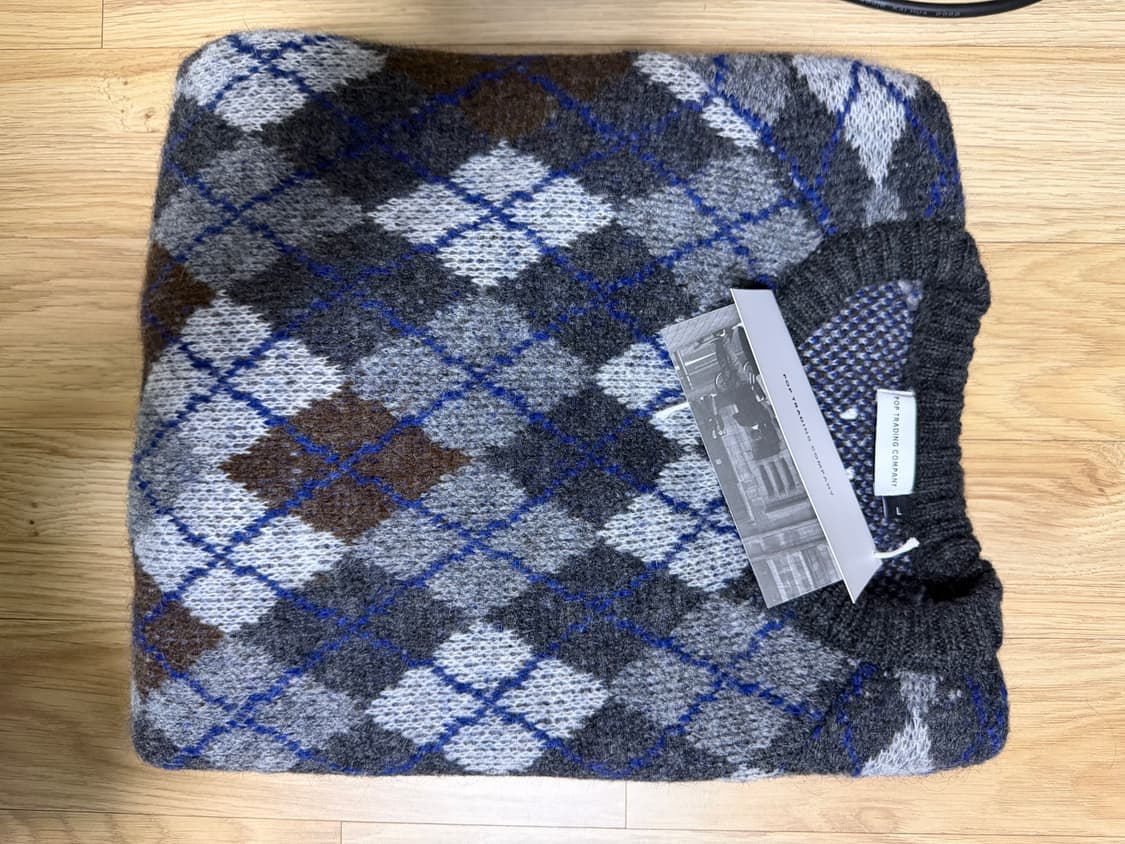 [L]팝트레이딩 컴퍼니 아가일 스웨터 상품이미지3