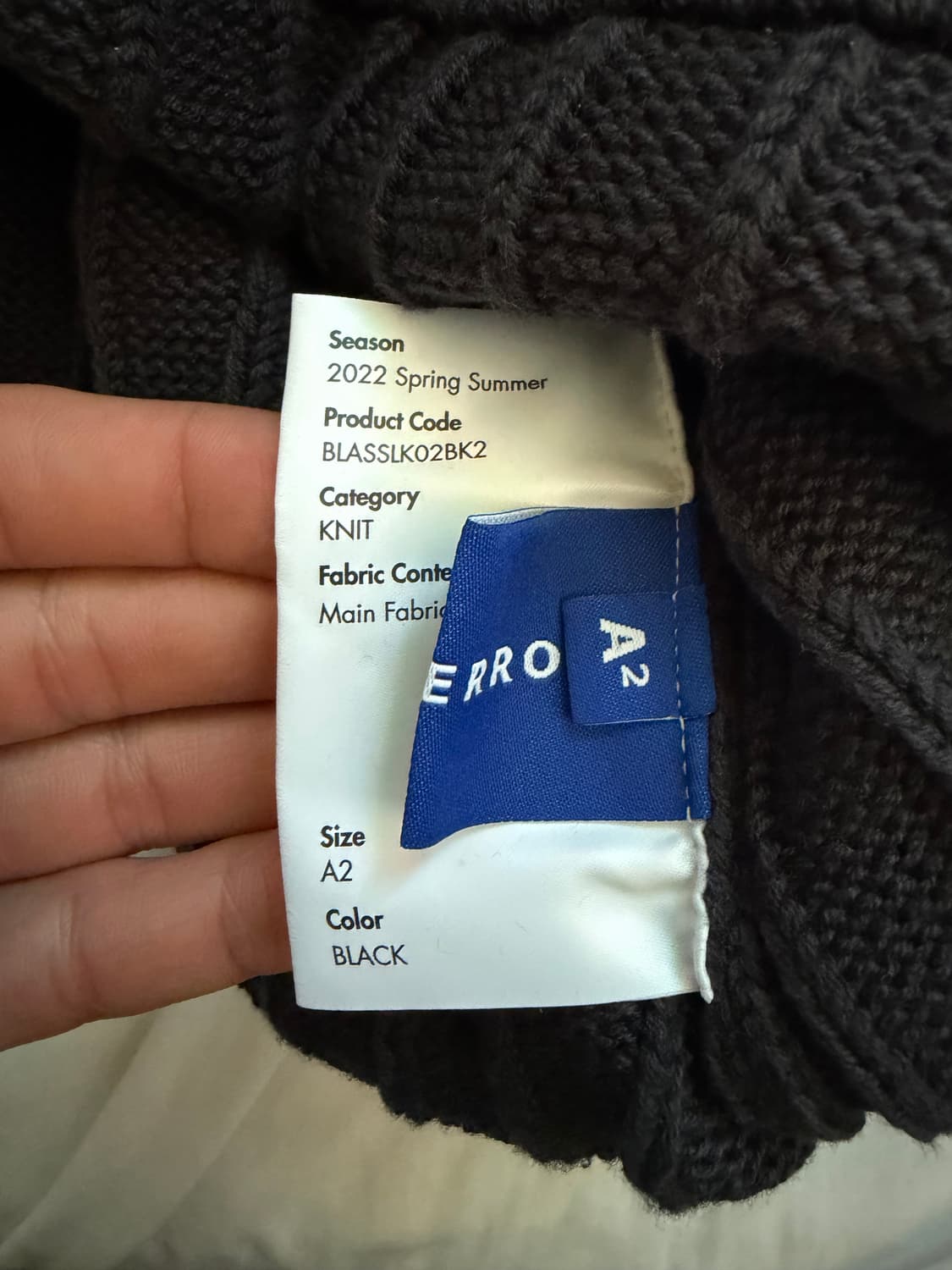 아더에러 22ss 니트 A2 판매 상품이미지2