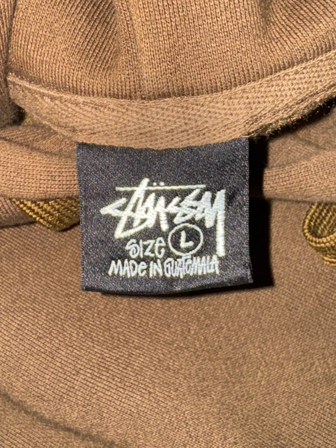 스투시 베이직 후드티 L 갈색 상품이미지3