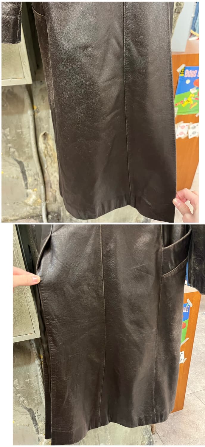 빈티지 양가죽 레더 롱 자켓 브라운 #csz3970 상품이미지8