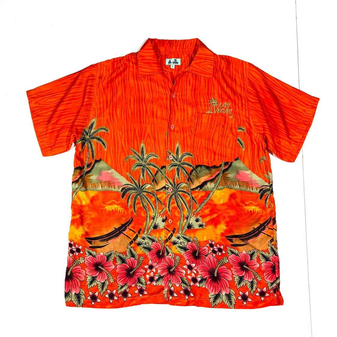 ON SHORE 라스베가스 야자수 하와이안셔츠 L 상품이미지1