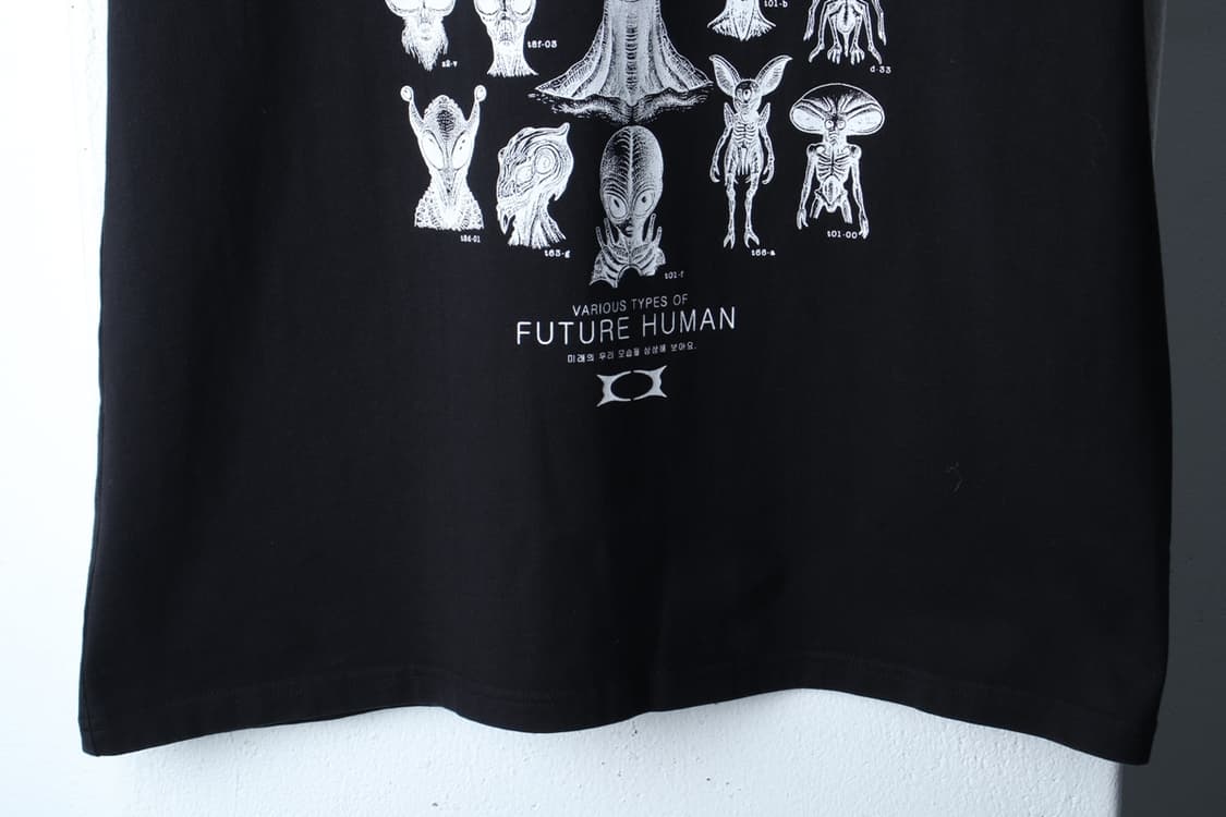 (XL-2XL) 크리틱 반팔 티셔츠 그래픽 에일리언 블랙-H32785 상품이미지4