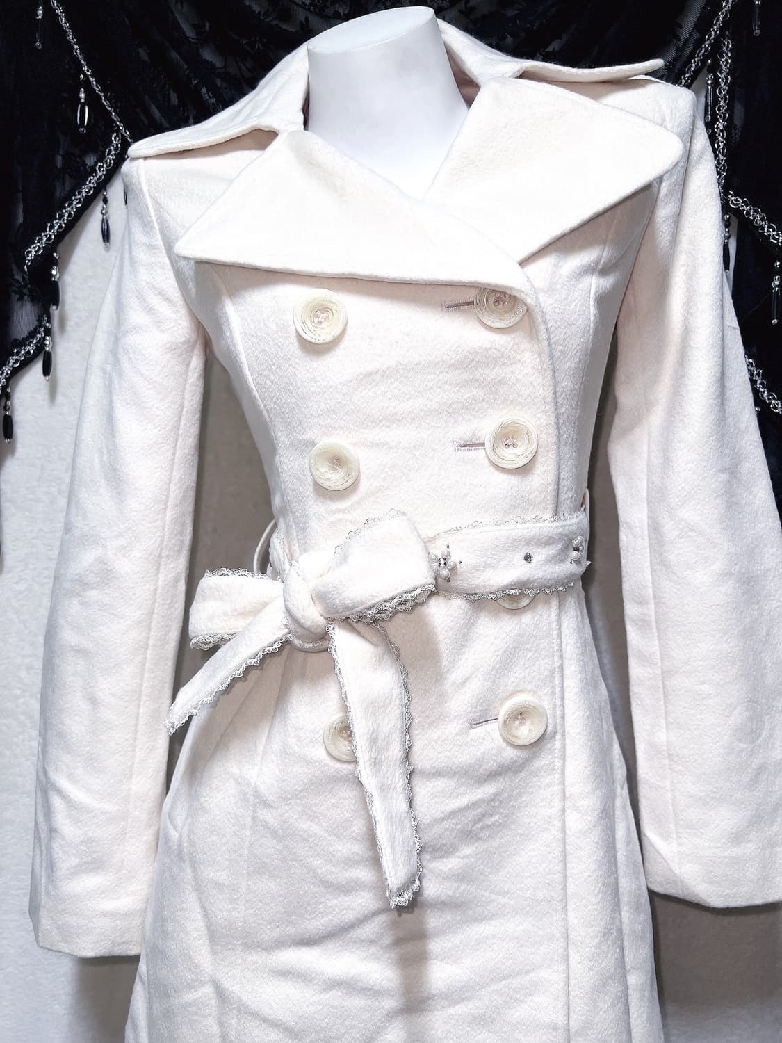 핑키걸즈 로맨틱갸루 로걀 히메 라떼 달천 리본벨트 코트 자켓 핀터 러블리 상품이미지1