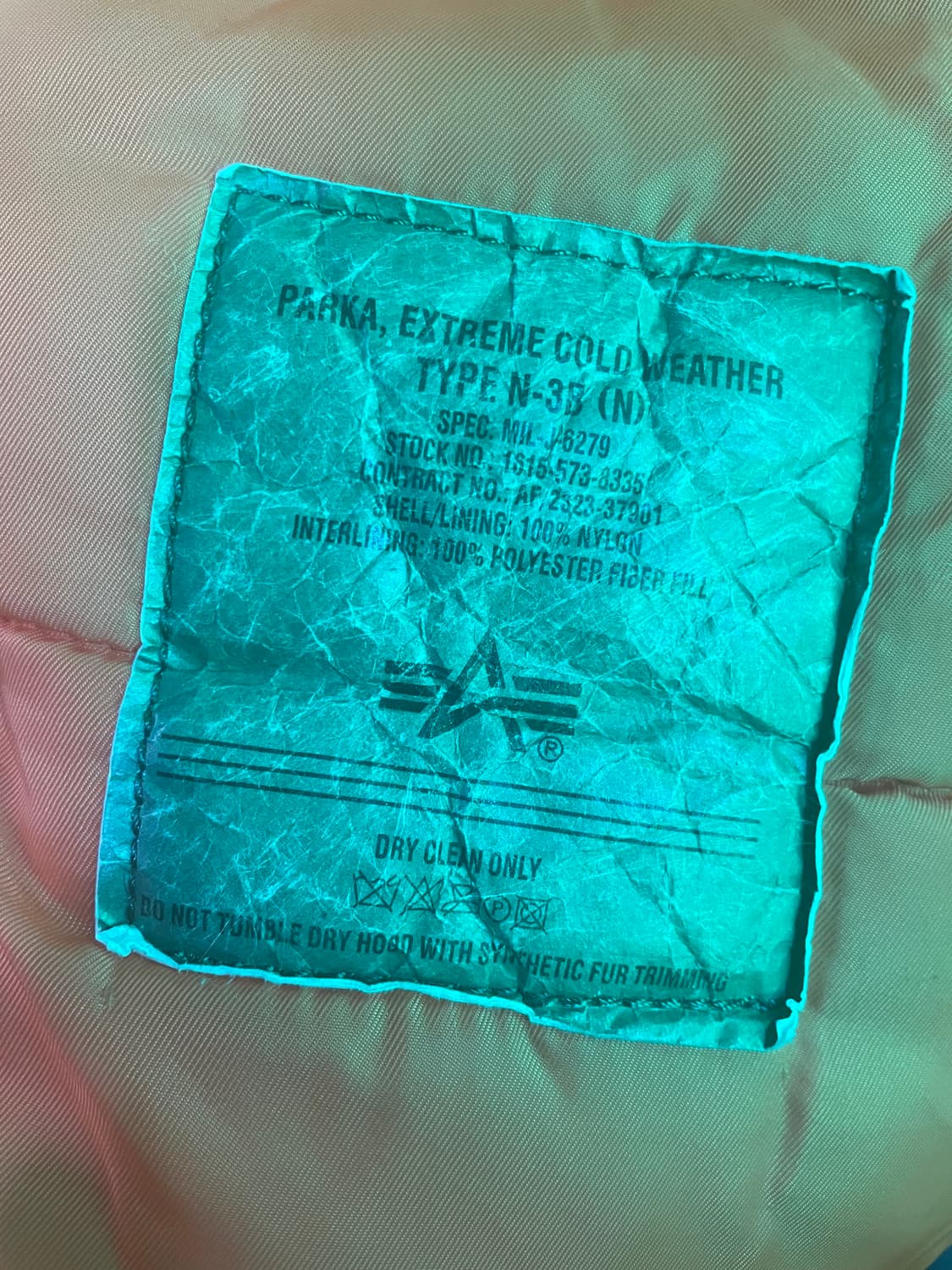 알파 인더스트리 N3B 자켓  상품이미지10