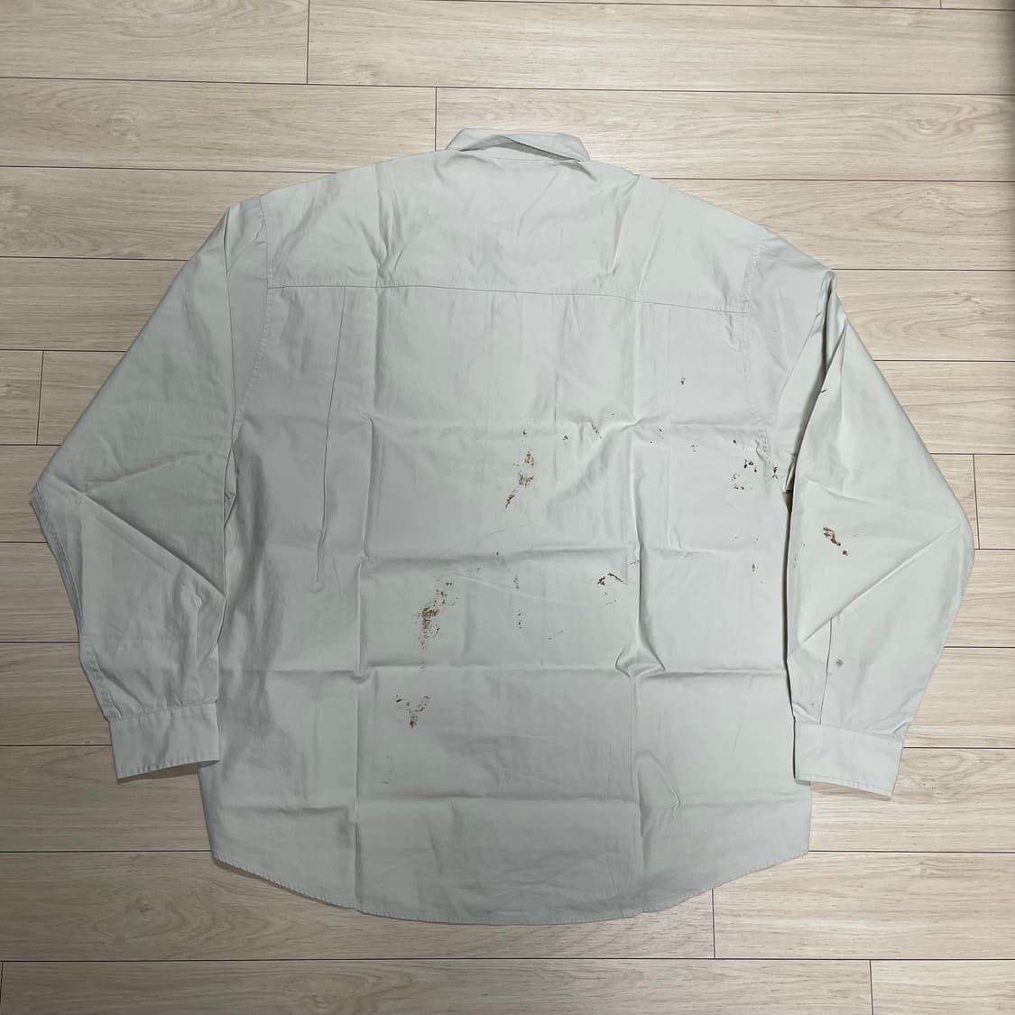 오라리 워시드 핀스 트윌 빅 셔츠 (더스티 페일 블루/4사이즈) 상품이미지3