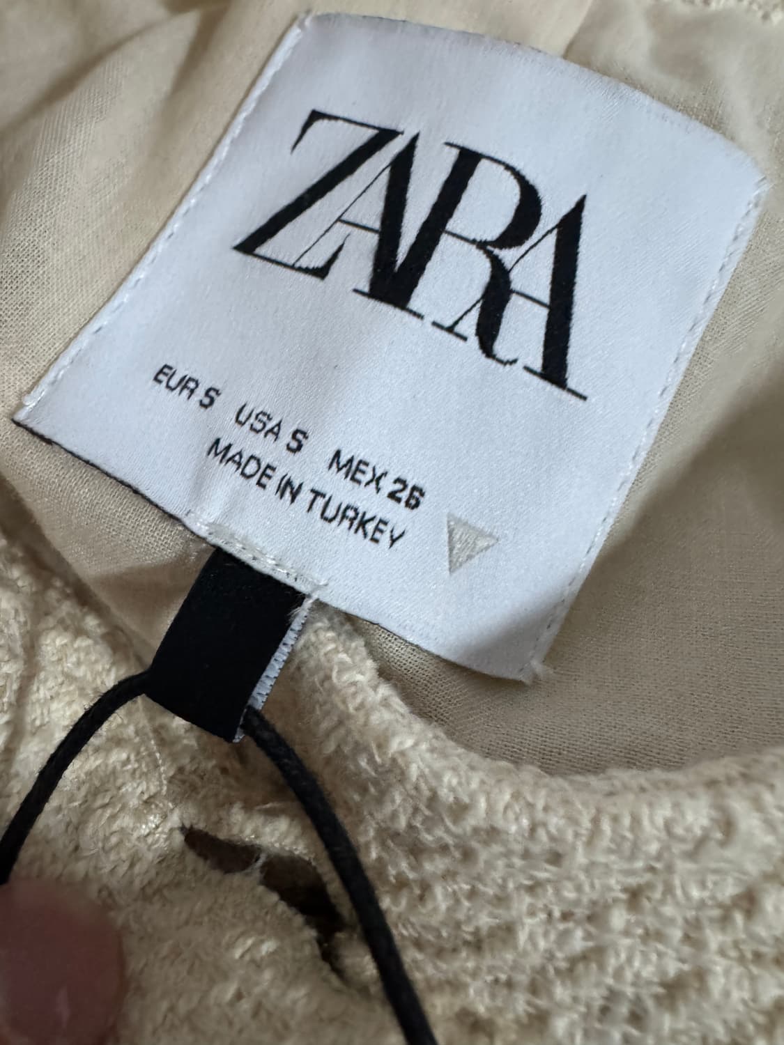 택있음!! 여성 자라 Zara 트위드 와플 크롭 자켓 상품이미지4