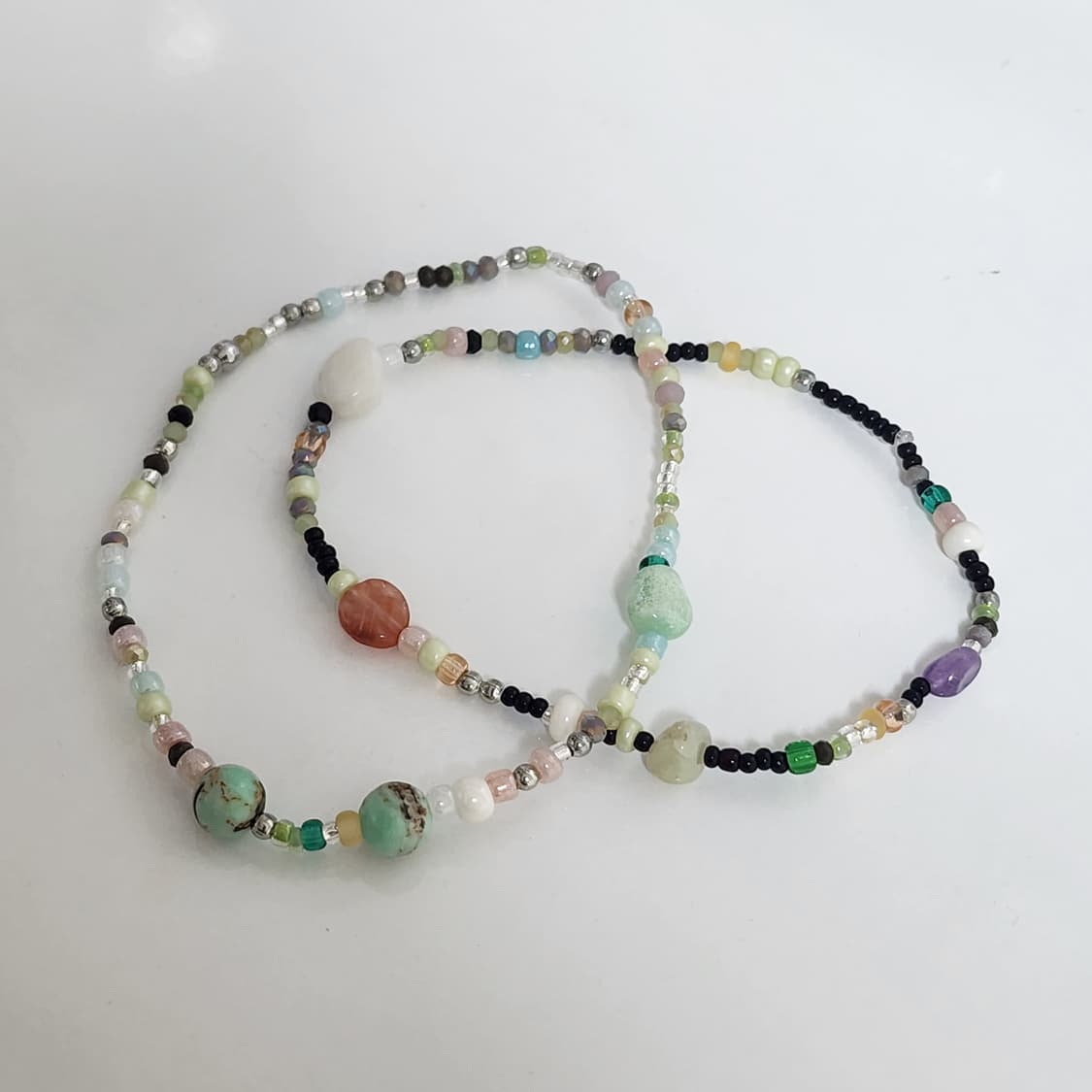 남자 원석 알록이 팔찌세트 상품이미지1