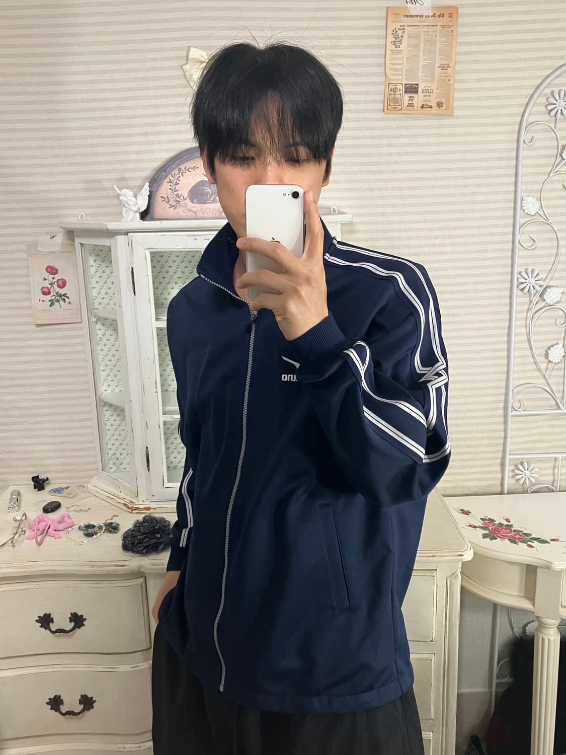 빈티지 미즈노 네이비 저지 803 y2k 스트릿 갸루 펑키 일본빈티지 상품이미지1